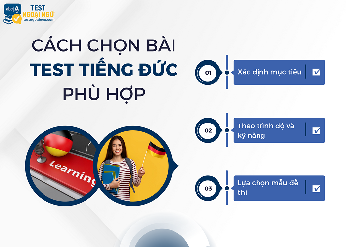3 cách chọn bài test tiếng Đức phù hợp