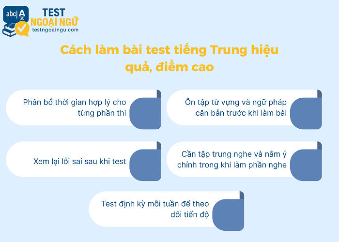 Những mẹo làm bài test tiếng Hoa hiệu quả