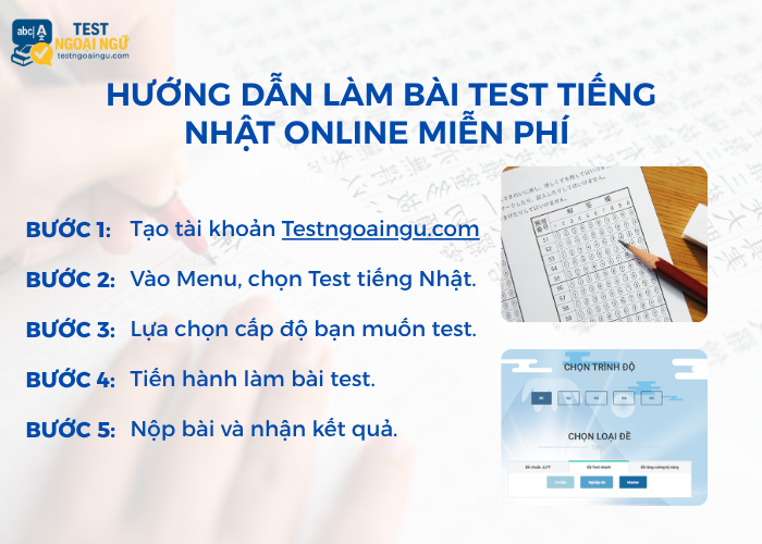 Hướng dẫn làm bài test tiếng Nhật online miễn phí 