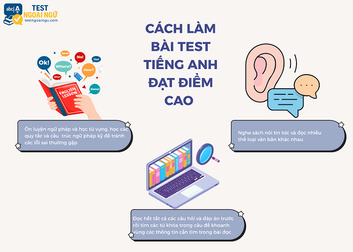 Cách làm bài test tiếng Anh đạt điểm cao 